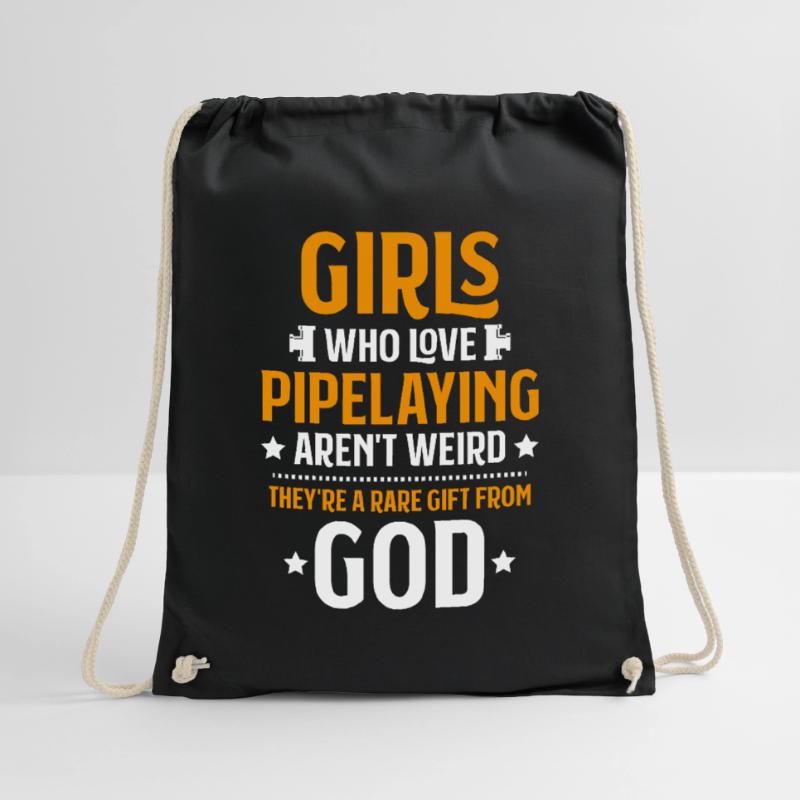Pipeline Constructor Pipeline Construction Pipelayer Drawstring Bag