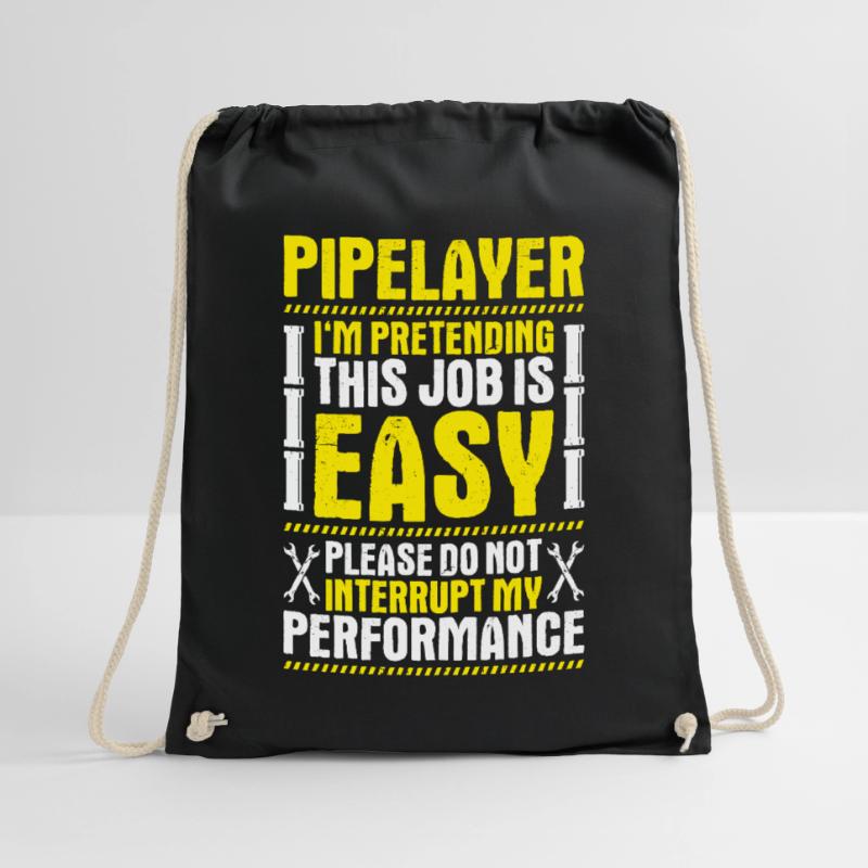 Pipeline Constructor Pipeline Construction Pipelayer Drawstring Bag