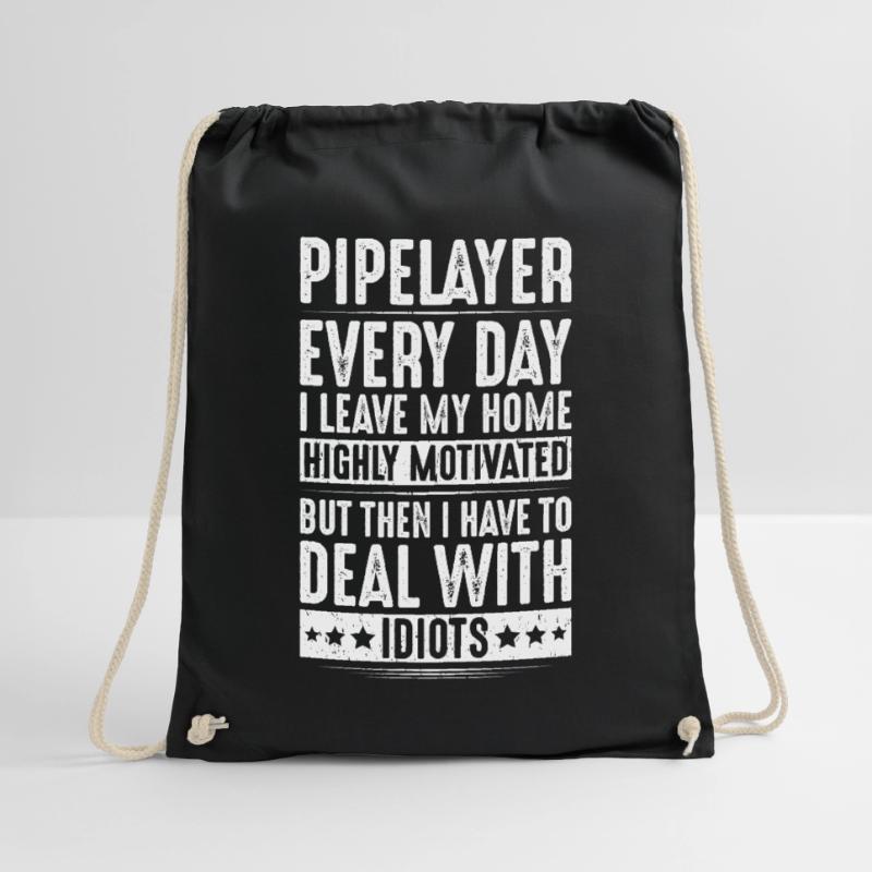 Pipeline Constructor Pipeline Construction Pipelayer Drawstring Bag