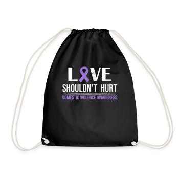 Anti Häusliche Gewalt Love Shouldn't Hurt - Turnbeutel - Schwarz - Vorne