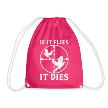 Citation « Quand il vole, il meurt » - Sac de sport léger - fuchsia - Devant