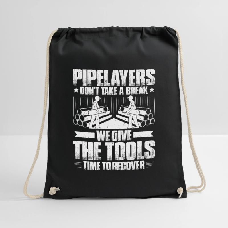 Pipeline Constructor Pipeline Construction Pipelayer Drawstring Bag