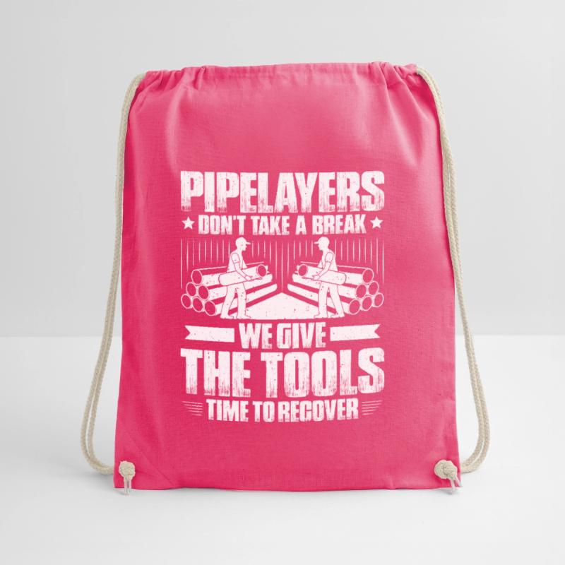Pipeline Constructor Pipeline Construction Pipelayer Drawstring Bag