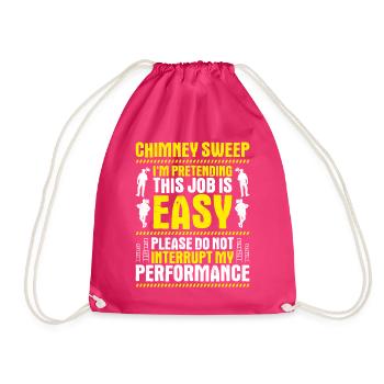 Schornsteinfeger Kaminkehrer Chimney Sweep - Turnbeutel - Fuchsia - Vorne