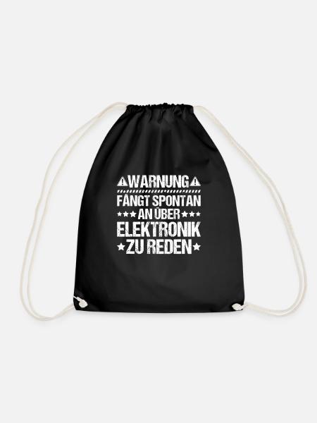 Electronics Electrician Electrician Lineman - Drawstring Bag - black