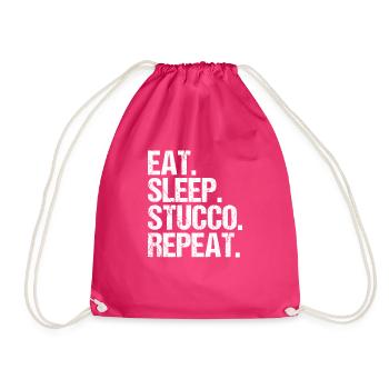 Stuckateur Plasterer Stukkateur Gipser Verputzer - Turnbeutel - Fuchsia - Vorne