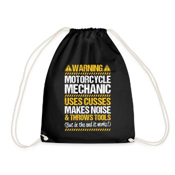 Ingénieur mécatronique à deux roues Mécanicien Moto - Sac de sport léger - noir - Devant