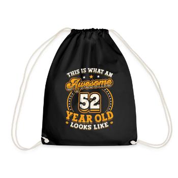 This is what a great 52-year-old looks like. - Drawstring Bag - black - Front
