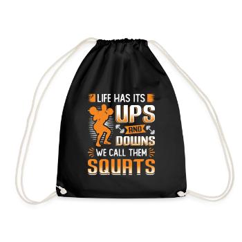 La vie a ses hauts et ses bas. - Sac de sport léger - noir - Devant