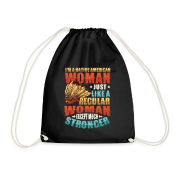 Amérindien. - Sac de sport léger - noir - Devant