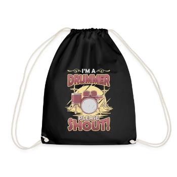 Je suis batteur, s’il vous plaît crier. - Sac de sport léger - noir - Devant