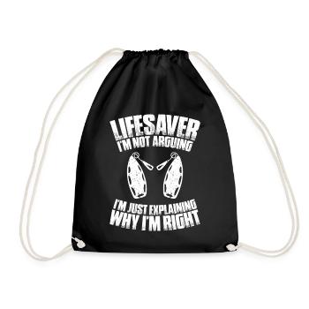 Sauveteur sauvetage aquatique sauveteur - Sac de sport léger - noir - Devant
