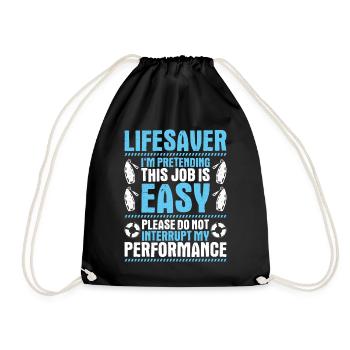 Sauveteur sauvetage aquatique sauveteur - Sac de sport léger - noir - Devant