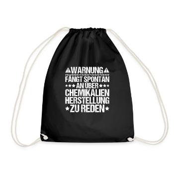 Chemikant Chemikantin chemistry chemical industry - Drawstring Bag - black - Front