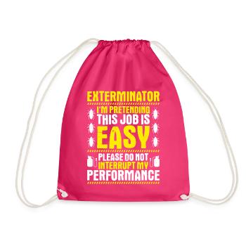 Schädlingsbekämpfer Kammerjäger Exterminator - Turnbeutel - Fuchsia - Vorne
