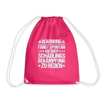 Schädlingsbekämpfer Kammerjäger Exterminator - Turnbeutel - Fuchsia - Vorne