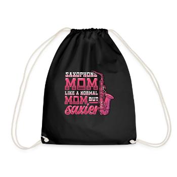 Saxophone Mom,Like A Normal Mom, But Saxier Band. - Turnbeutel - Schwarz - Vorne