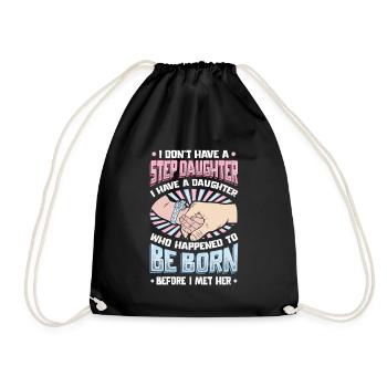 La fille est née par hasard. - Sac de sport léger - noir - Devant