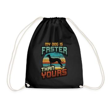 Mon chien est plus rapide que votre lévrier. - Sac de sport léger - noir - Devant