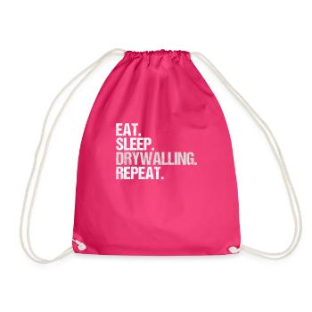 Drywall fitter Drywaller - Drawstring Bag - fuchsia - Front