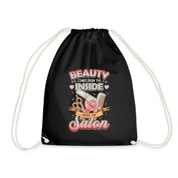 La beauté vient de l’intérieur du salon de coiffure - Sac de sport léger - noir - Devant