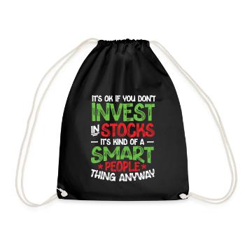 Stocks are for smart people Stock market - Drawstring Bag - black - Front