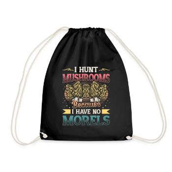 Je chasse les champignons parce que je n’ai pas de morilles - Sac de sport léger - noir - Devant