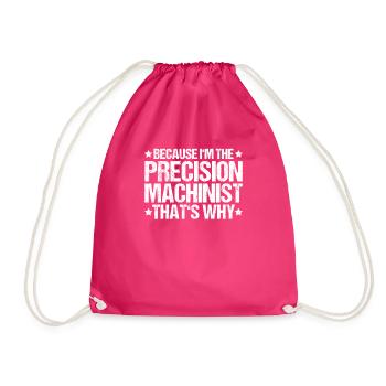 Precision mechanic Precision Machinist - Drawstring Bag - fuchsia - Front