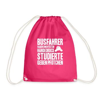 Busfahrer Bus Driver Busman Schulbusfahrer - Turnbeutel - Fuchsia - Vorne