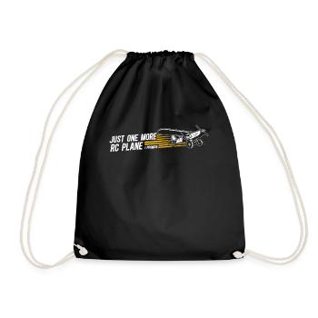 RC Airplane Model Making Model Airplane - Drawstring Bag - black - Front