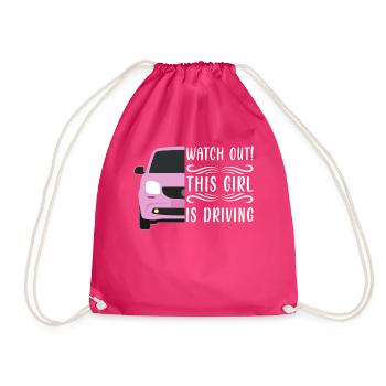 Driving licence test Driving test - Drawstring Bag - fuchsia - Front