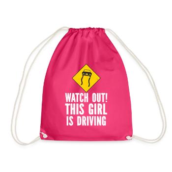 Driving licence test Driving test - Drawstring Bag - fuchsia - Front