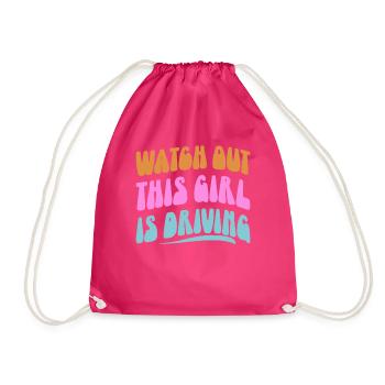 Driving licence test Driving test - Drawstring Bag - fuchsia - Front