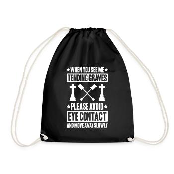 Friedhofsgärtner Friedhof Cemetery Gardener - Drawstring Bag - black - Front
