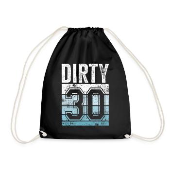 30. Geburtstag 30 Jahre alt Sporty 30 - Turnbeutel - Schwarz - Vorne