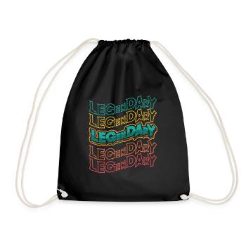 Gym Bodybuilding Leg Day - Drawstring Bag - black - Front
