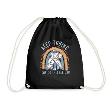 Field Hockey Goalie Hockey Goalie Saying - Drawstring Bag - black - Front