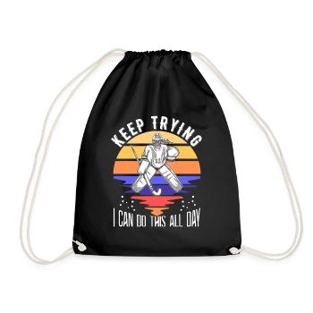 Field Hockey Goalie Hockey Goalie Saying - Drawstring Bag - black - Front