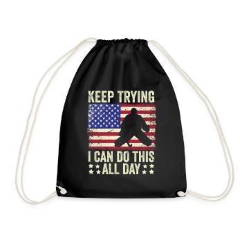 Field Hockey Goalie Hockey Goalie Saying - Drawstring Bag - black - Front