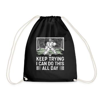 Field Hockey Goalie Hockey Goalie Saying - Drawstring Bag - black - Front