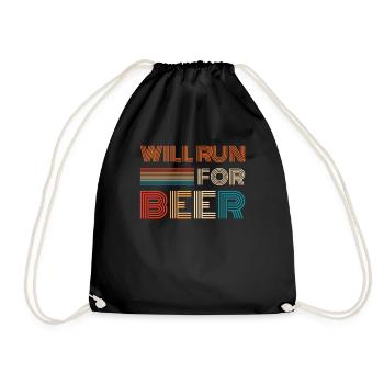 Courra pour les coureurs drôles de bière - Sac de sport léger - noir - Devant