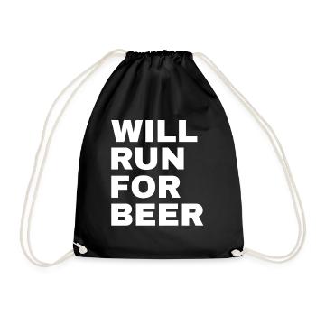 Courra pour les coureurs drôles de bière - Sac de sport léger - noir - Devant
