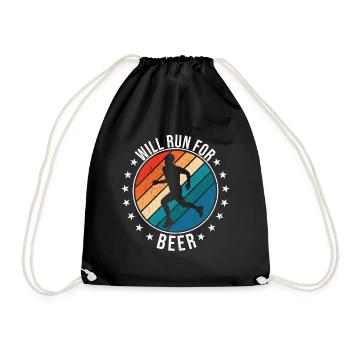 Courra pour les coureurs drôles de bière - Sac de sport léger - noir - Devant