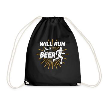 Courra pour les coureurs drôles de bière - Sac de sport léger - noir - Devant