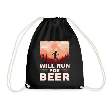 Courra pour les coureurs drôles de bière - Sac de sport léger - noir - Devant