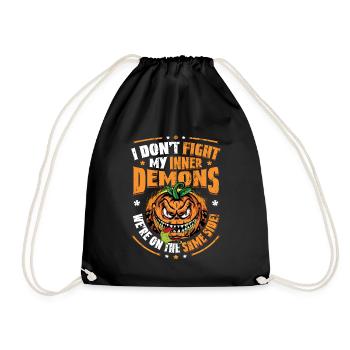 J’aime mes démons intérieurs, l’humour gothique. - Sac de sport léger - noir - Devant