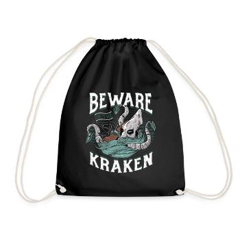 Méfiez-vous du Kraken - Sac de sport léger - noir - Devant