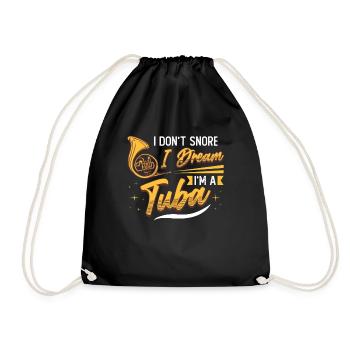 Ich Schnarche Nicht, Ich Träume, Ich Bin Eine Tuba - Turnbeutel - Schwarz - Vorne