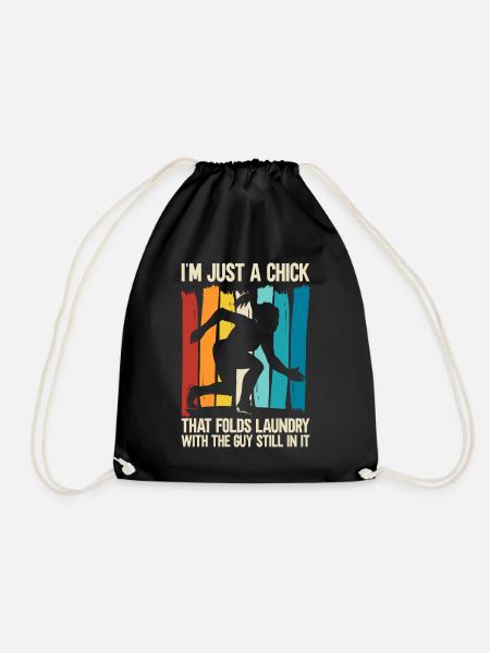 Funny Brazilian Jiu Jitsu Quote BJJ Women - Drawstring Bag - black