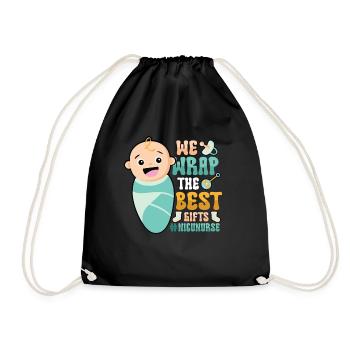 We wrap the best gifts - Drawstring Bag - black - Front